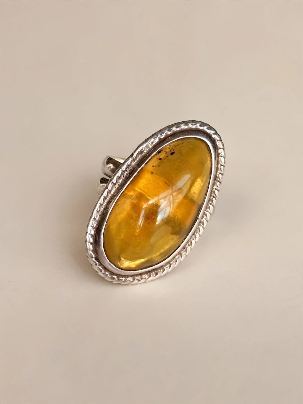 Natural Amber Ring