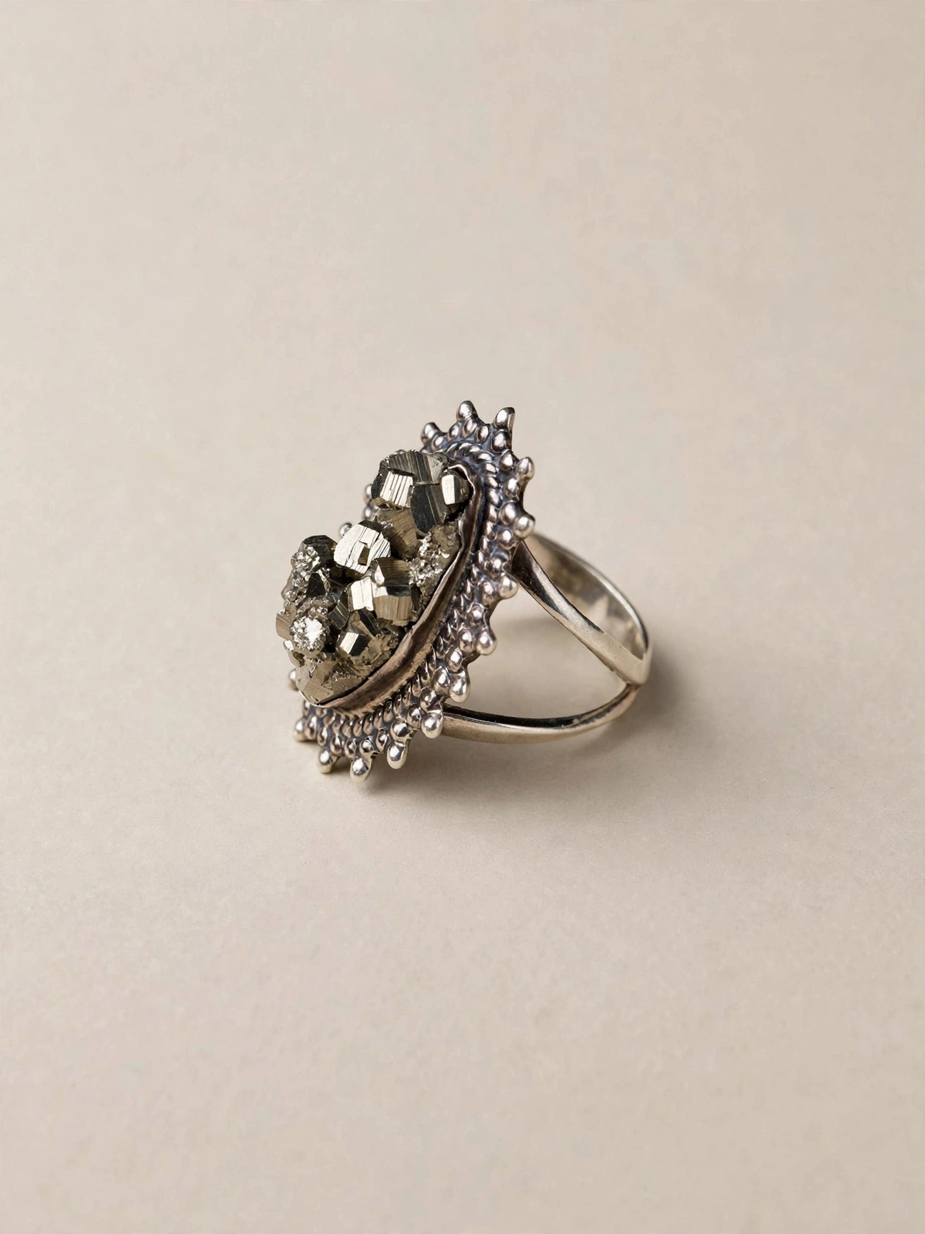 NATURAL PYRITE Ring
