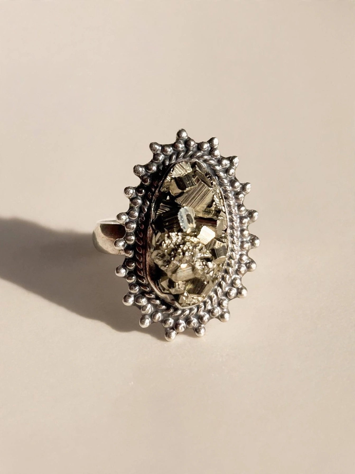 NATURAL PYRITE Ring
