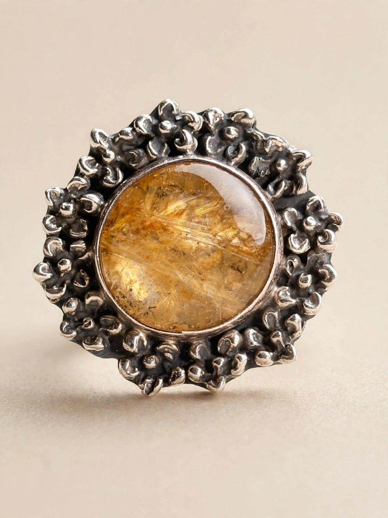 NATURAL AMBER ring