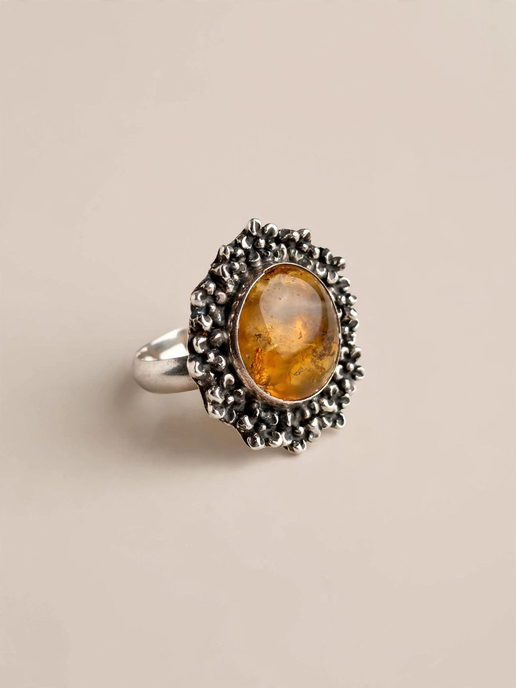 NATURAL AMBER ring